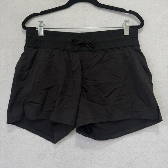 The North Face Shorts Womens Small Black Stretch Drawstring Zip Pocket NF0AAQF - Picture 1 of 13